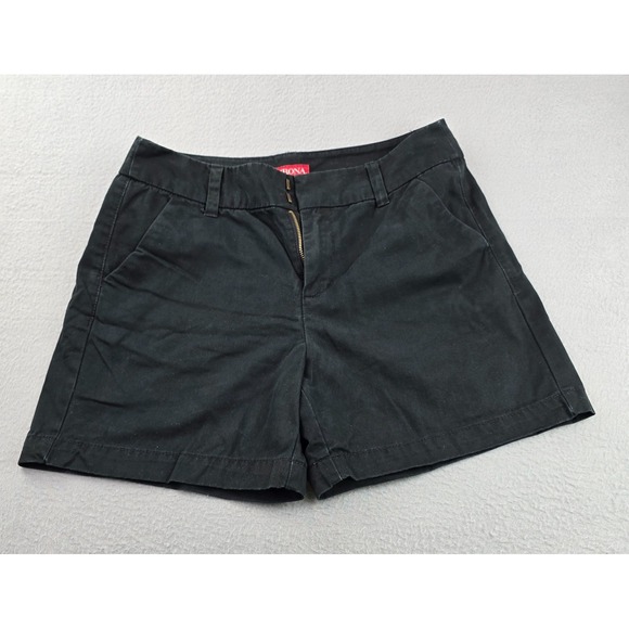Merona Pants - Merona FIT 1 Chino Shorts Womens 4 Black Washed Outdoor Slash Pockets 5" Inseam